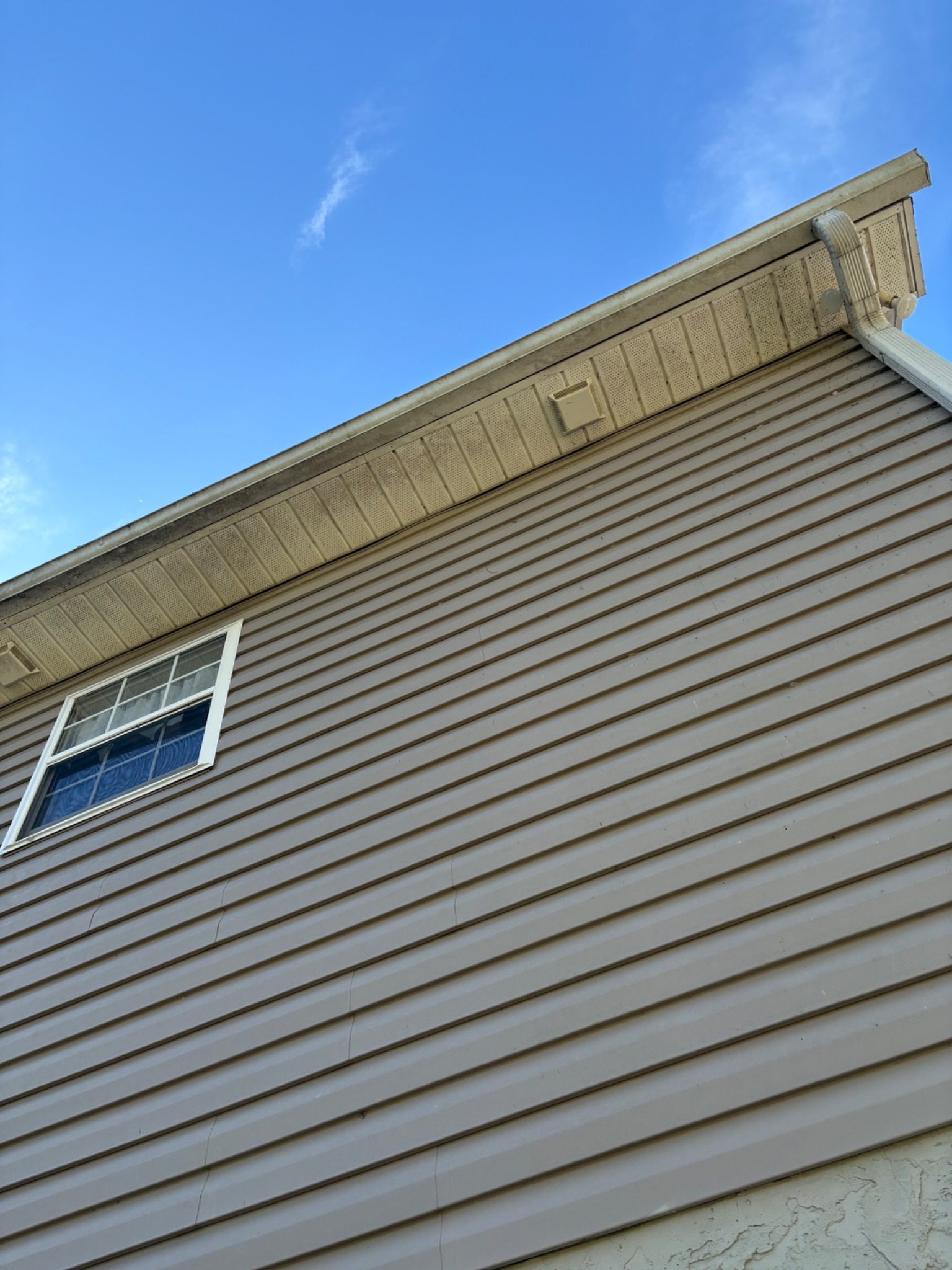 Gutter cleaning project before service